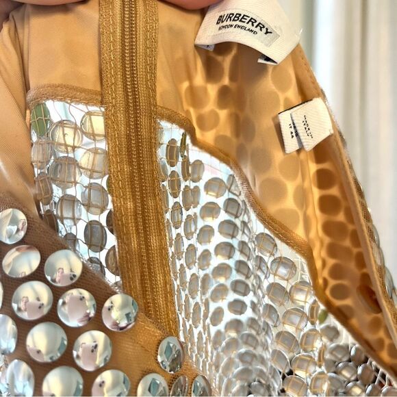 $4,190 Burberry Bobbie High Waisted Studded Pants In Silver, Size 10, NWOT - Picture 10 of 15